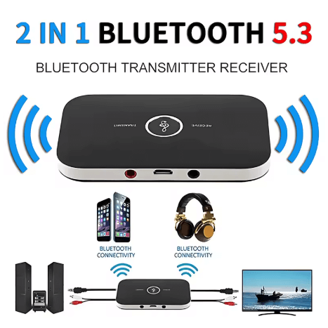 משדר Bluetooth   – מקלט ומשדר עם AUX/RCA 