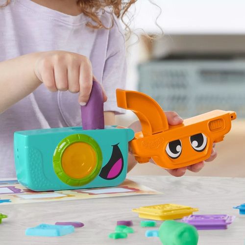 ערכת יצירה בבצק למתחילים עם מכבש מצלמה ו 170 גרם בצק בשלל צבעים