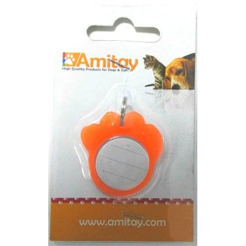 אמיתי Amitay תג לשם מפלסטיק לכלבים וחתולים