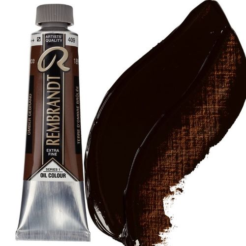 צבע שמן 40 מל Burnt Umber 409 Rembrandt (סדרה 1) 