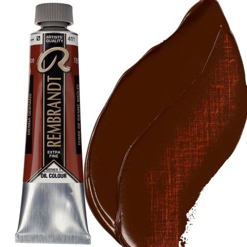 צבע שמן 40 מל Burnt Sienna 411 Rembrandt (סדרה 1) 