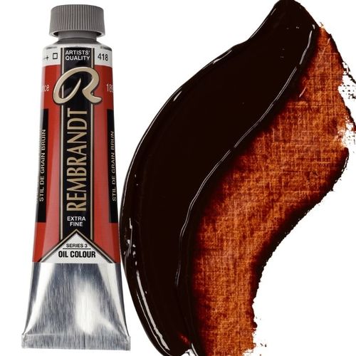 צבע שמן 40 מל Stil de Grain Brown 418 Rembrandt (סדרה 3) 