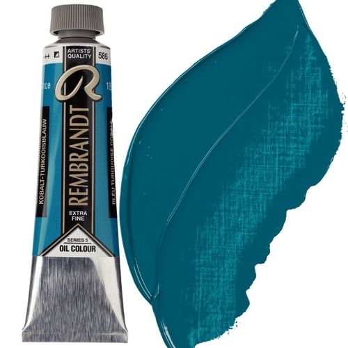צבע שמן 40 מל Cobalt Turquoise Blue 586 Rembrandt (סדרה 5) 