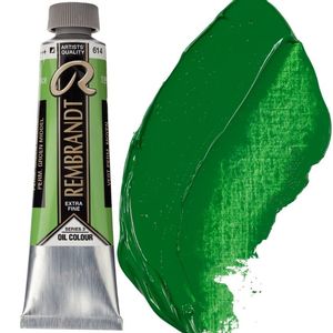 צבע שמן 40 מל Permanent Green Medium 614 Rembrandt (סדרה 3) 