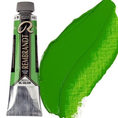 צבע שמן 40 מל Permanent Green Light 618 Rembrandt (סדרה 3) 