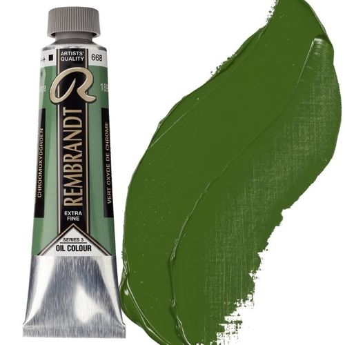 צבע שמן 40 מל Chromium Oxide Green 668 Rembrandt (סדרה 3) 