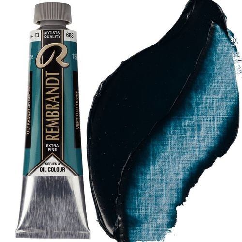 צבע שמן 40 מל Ultramarine Green 683 Rembrandt (סדרה 3) 