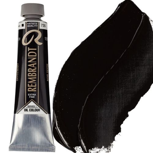 צבע שמן 40 מל Oxide Black 735 Rembrandt (סדרה 1) 