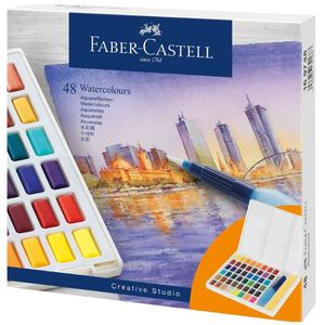 סט 48 טבליות צבעי מים Faber-Castell