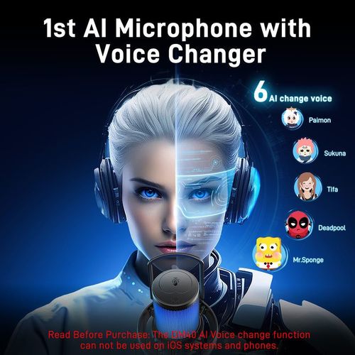 Maono DM40 – מיקרופון קונדנסר USB ואלחוטי לגיימינג, סטרימינג ופודקאסטים