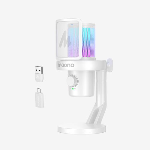 Maono DM40 – מיקרופון קונדנסר USB ואלחוטי לגיימינג, סטרימינג ופודקאסטים