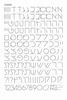 אותיות גרוד Letraset 2 ס"מ (S-16945)
