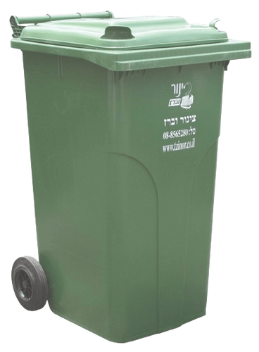 עגלת אשפה ירוקה 360 ליטר