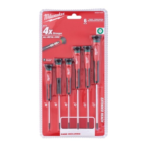 סט מברגים מדויק של מדגם Torx T6-T15  חלקים 6 Milwaukee 4932471870