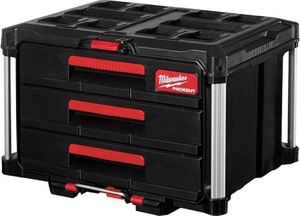 ארגז כלים 3 מגירות מסדרת MILWAUKEE PACKOUT