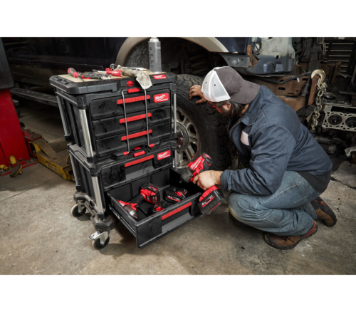 ארגז כלים 3 מגירות מסדרת MILWAUKEE PACKOUT