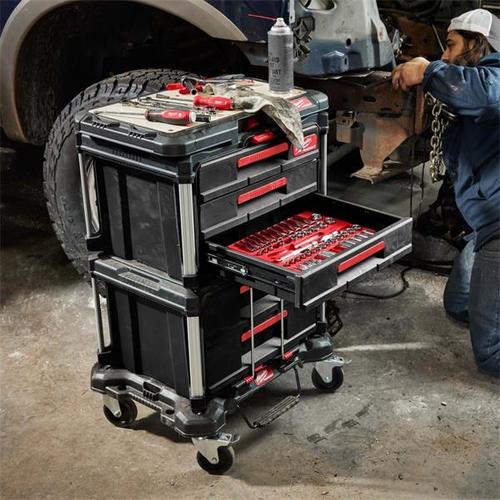 ארגז כלים 3 מגירות מסדרת MILWAUKEE PACKOUT