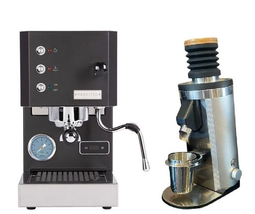 מכונת אספרסו פרופיטק profitec go + מטחנת קפה HB 64