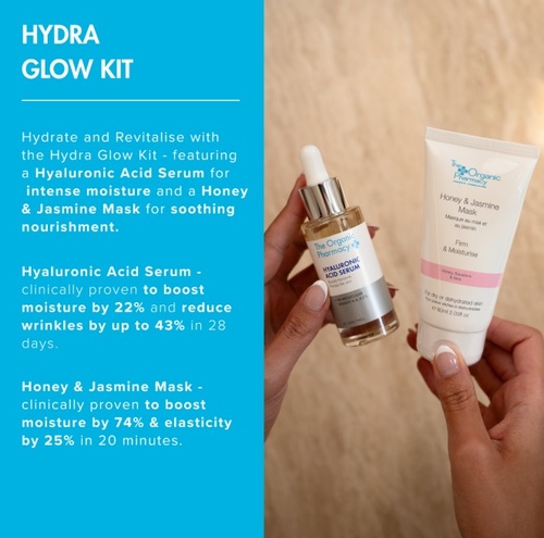 ערכת טיפוח פנים The Organic Pharmacy Hydra Glow Kit 80 ml