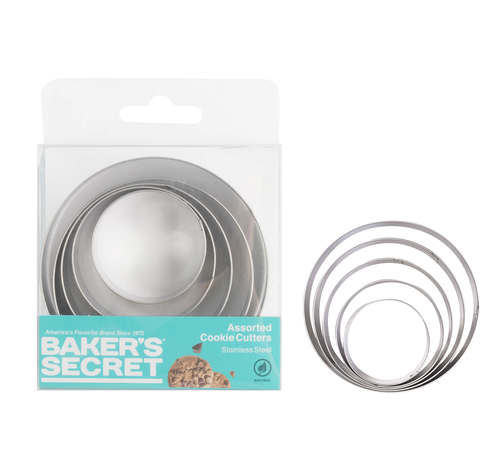 סט 5 חותכנים בצורת עיגול BAKER'S SECRET
