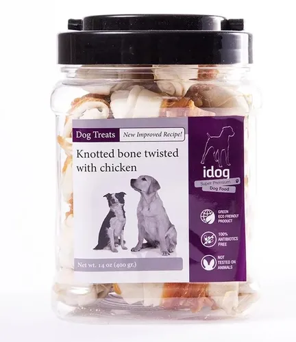 צנצנת חטיף איי-דוג עצם קשר עוף