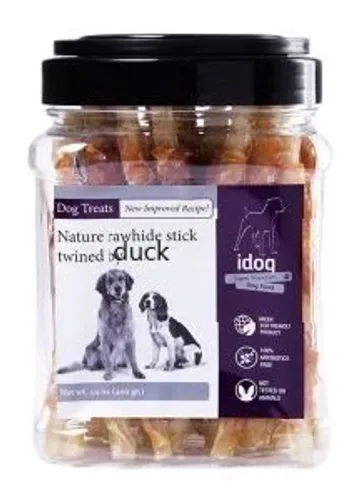 צנצנת מקלות עור טבעי בציפוי ברווז 400 גרם איידוג