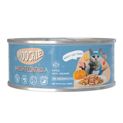 מוצי מלא לחתול לשמירת משקל בקר וסלמון 156גרם