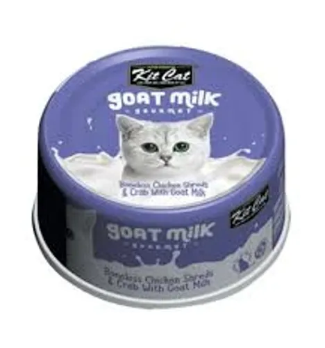 מעדן קיט קט חלב עיזים עוף ללא עצמות ובשר סרטן 70 גרם