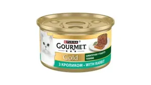 פנסי פיסט גורמה גולד מזון לח ומלא לחתול פטה ארנב משובץ נתחים