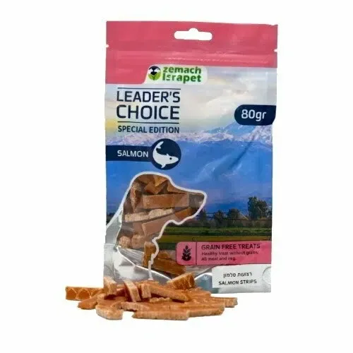 חטיף לידר צ’ויס רצועות סלמון 80 גרם