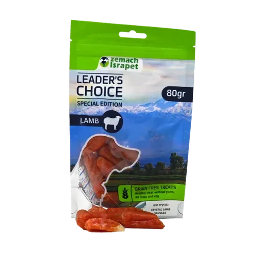 חטיף לידר צ'ויס נקנקיות כבש וברווז 80 גרם