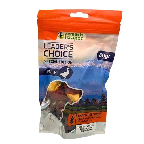 לידר צ'ויס 80 גרם חטיף לכלב תפוח עץ ציפוי ברווז