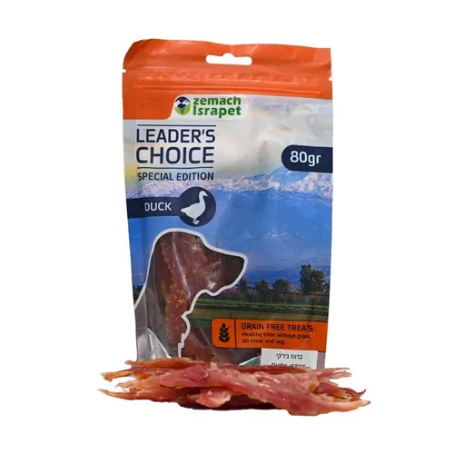 לידר צ'ויס 80 גרם חטיף לכלב ברווז ג'רקי