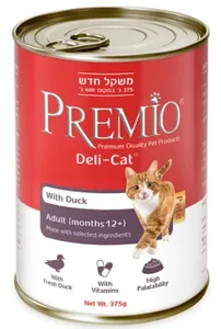 שימור פרמיו לחתול דלי-קט בקר 375 גרם