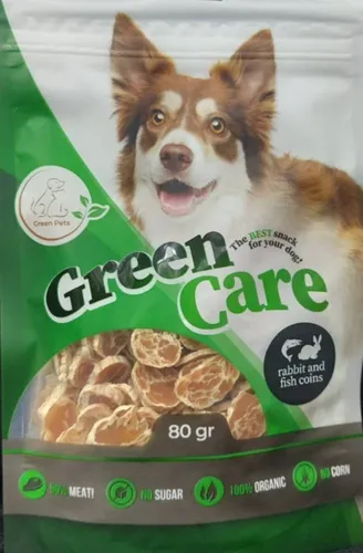 חטיף גרין קר מטבעות ארנב ודגים 80 גרם