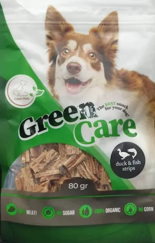 חטיף גרין קר רצועות ברווז ודגי בקלה 80 גרם