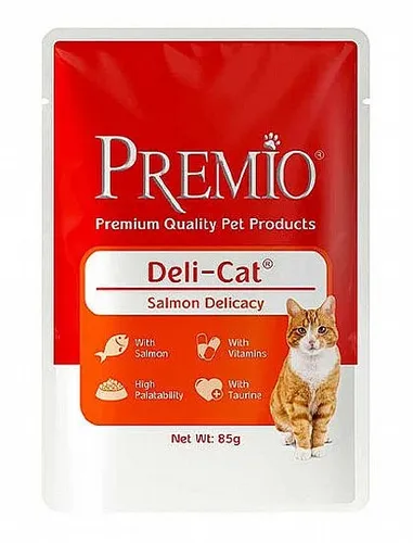 פרמיו פאוץ' דליקט בג'לי לחתולים סלמון 85 גר'