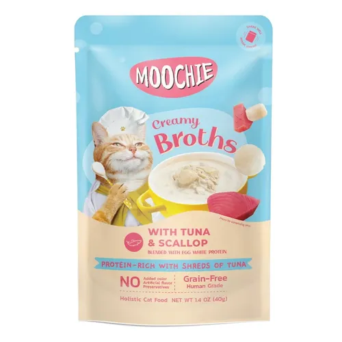 מרק מוצי לחתול טונה וצדפות 40 גרם