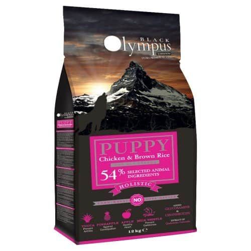 בלאק אולימפוס מזון לגורי כלבים עוף ואורז חום 12 ק