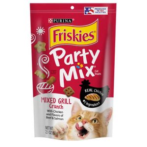 פריסקיז PARTY MIX חטיף לחתול גריל קראנץ
