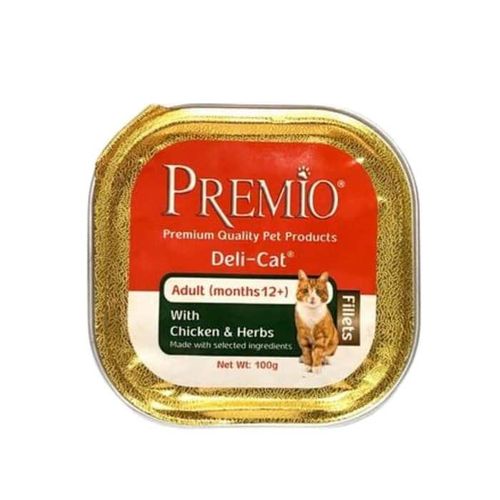 מעדן לחתול נתחי פילה עוף ועשבי תיבול 100 גרם