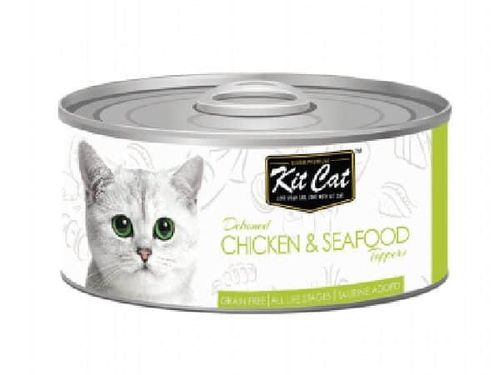 קיט קט שימור עוף ופירות ים דיבנד 70 גרם