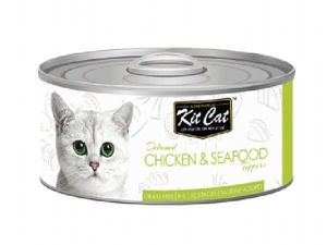 קיט קט שימור עוף ופירות ים דיבנד 70 גרם