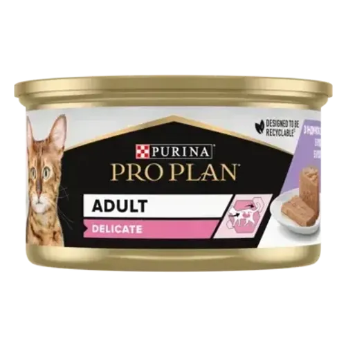 שימור הודו בוגרים דליקייט 85 גרם לחתולים פרו פלאן