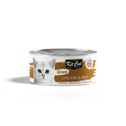 קיט קט שימור עוף ובקר ברוטב 70 גרם