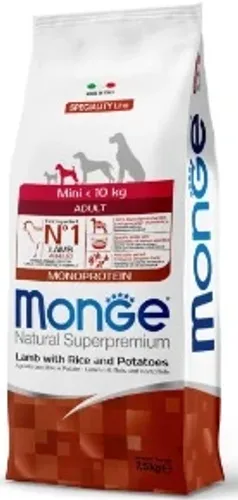 מונג' בוגר גזע קטן כבש ואורז 2.5 ק