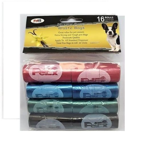 פטקס שקיות איסוף צרכים 16 גלילים לכלבים