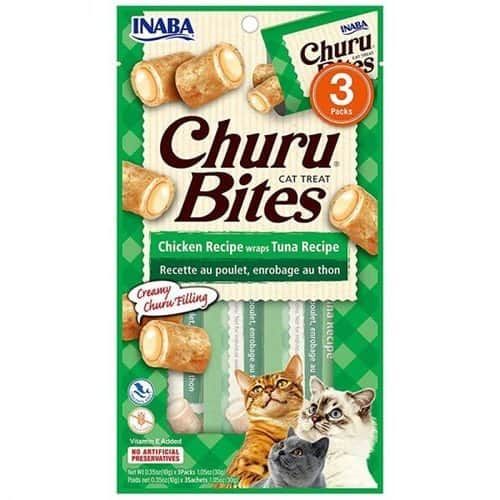 חטיף אינאבה בייטס עוף וטונה לחתול 30 גרם