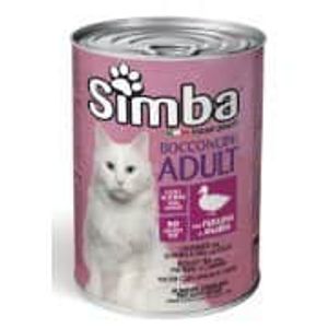אוכל לחתולים שימורי סימבה פנינית וברווז לחתול 415 גרם