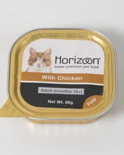 הוריזון עוף ללא דגנים 85 גרם שימורים לחתולים בוגרים